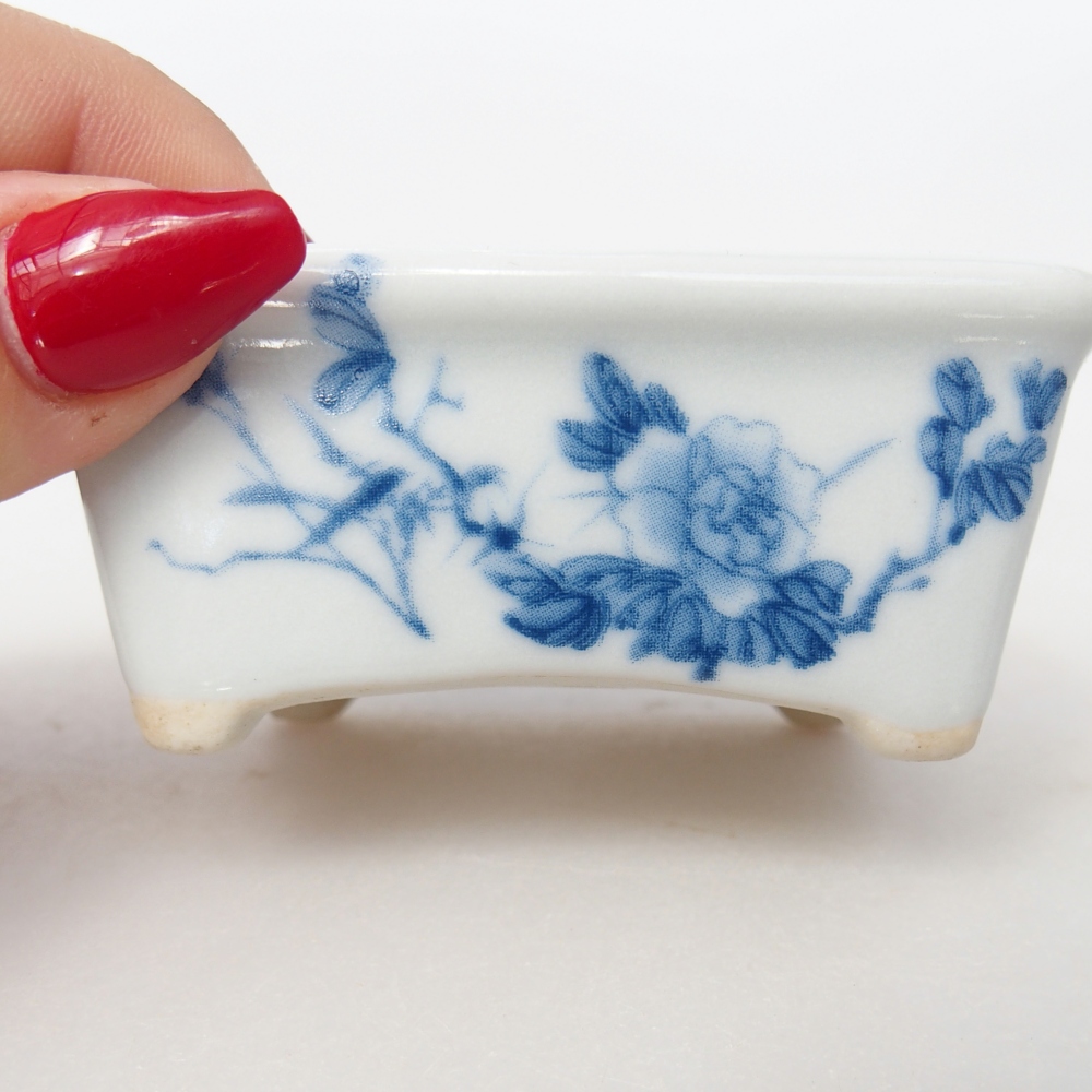 Cuenco mini bonsái 8 x 6,5 x 3,5 cm, blanco