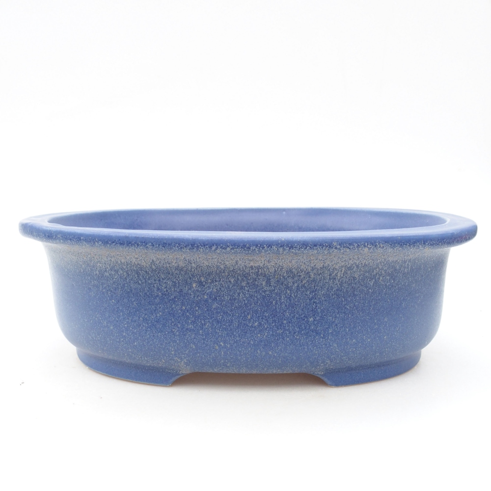 Cuenco bonsái de cerámica 26 x 22 x 8 cm, color azul