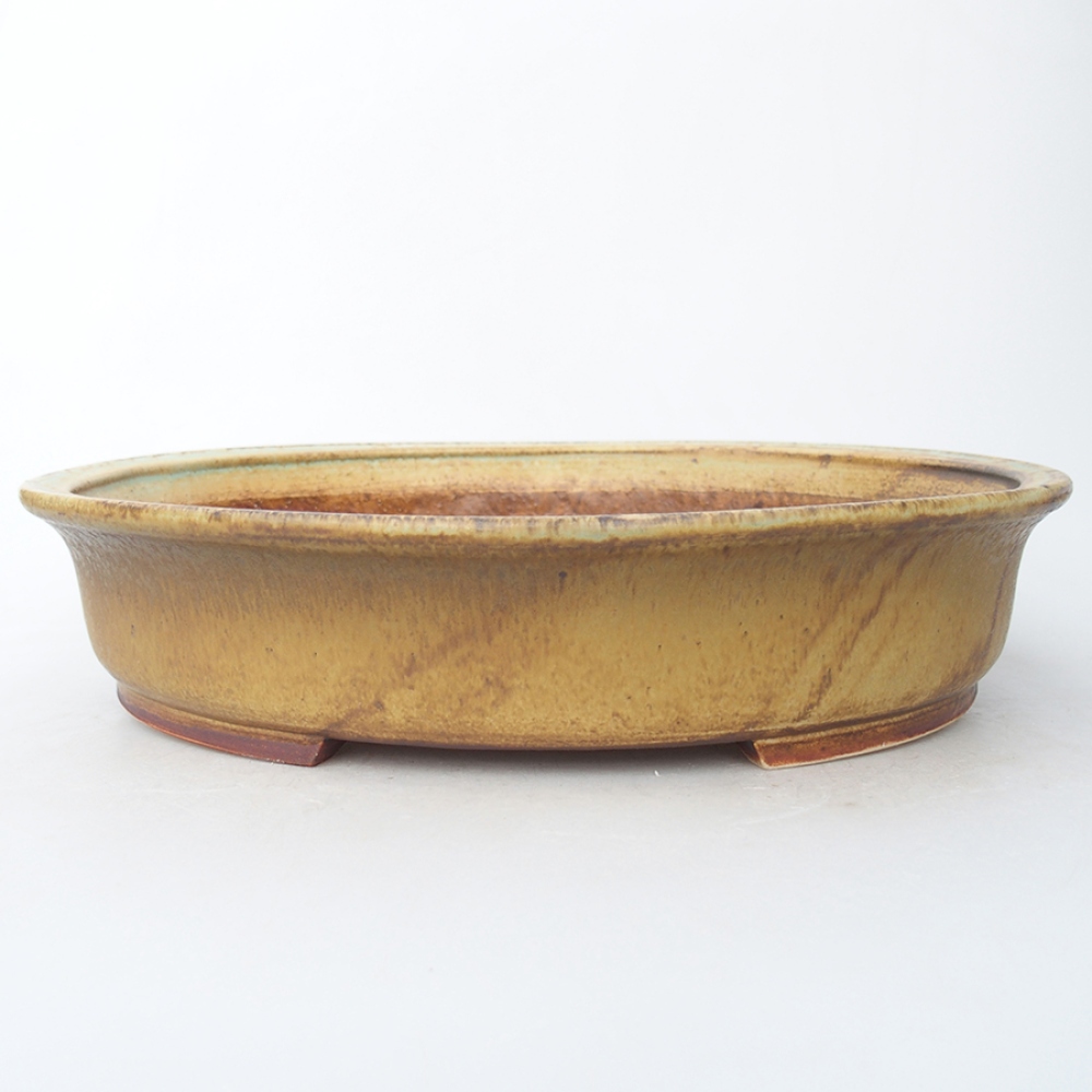 Cuenco bonsái de cerámica 26,5 x 24 x 5,5 cm, verde