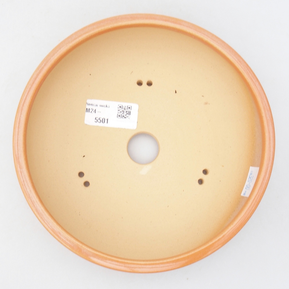 Cuenco bonsái de cerámica 17,5 x 17,5 x 5 cm, naranja