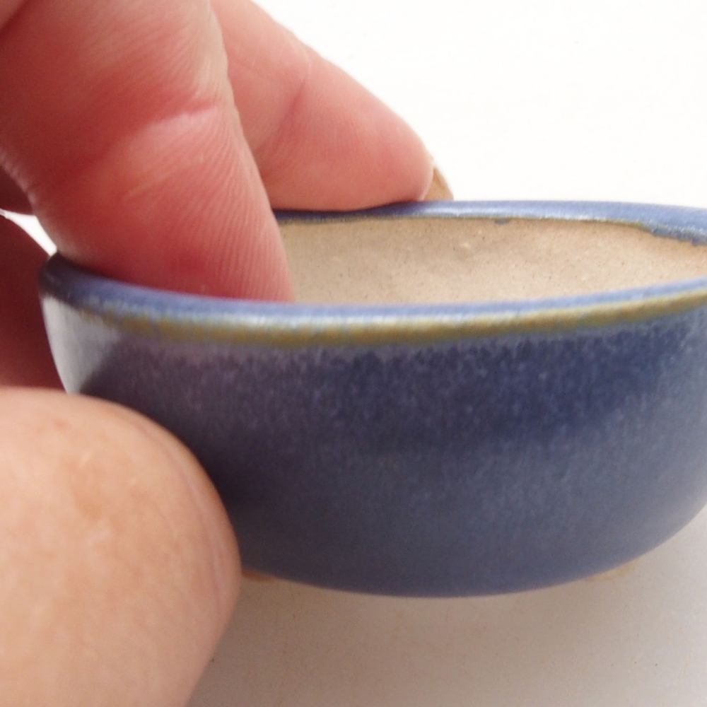 Cuenco mini bonsái 6 x 6 x 2,5 cm, color azul