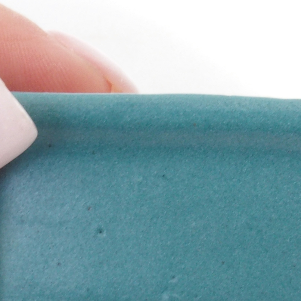 Cuenco bonsái de cerámica 6,5 x 5,5 x 4 cm, color azul