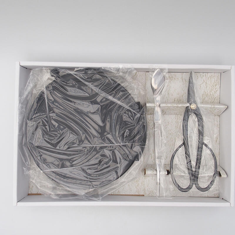 Juego de herramientas para bonsái de Japón mesa giratoria, tijeras y pinzas