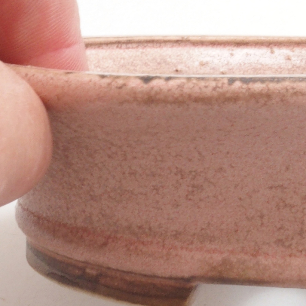 Cuenco bonsái de cerámica 10 x 8,5 x 4 cm, marrón