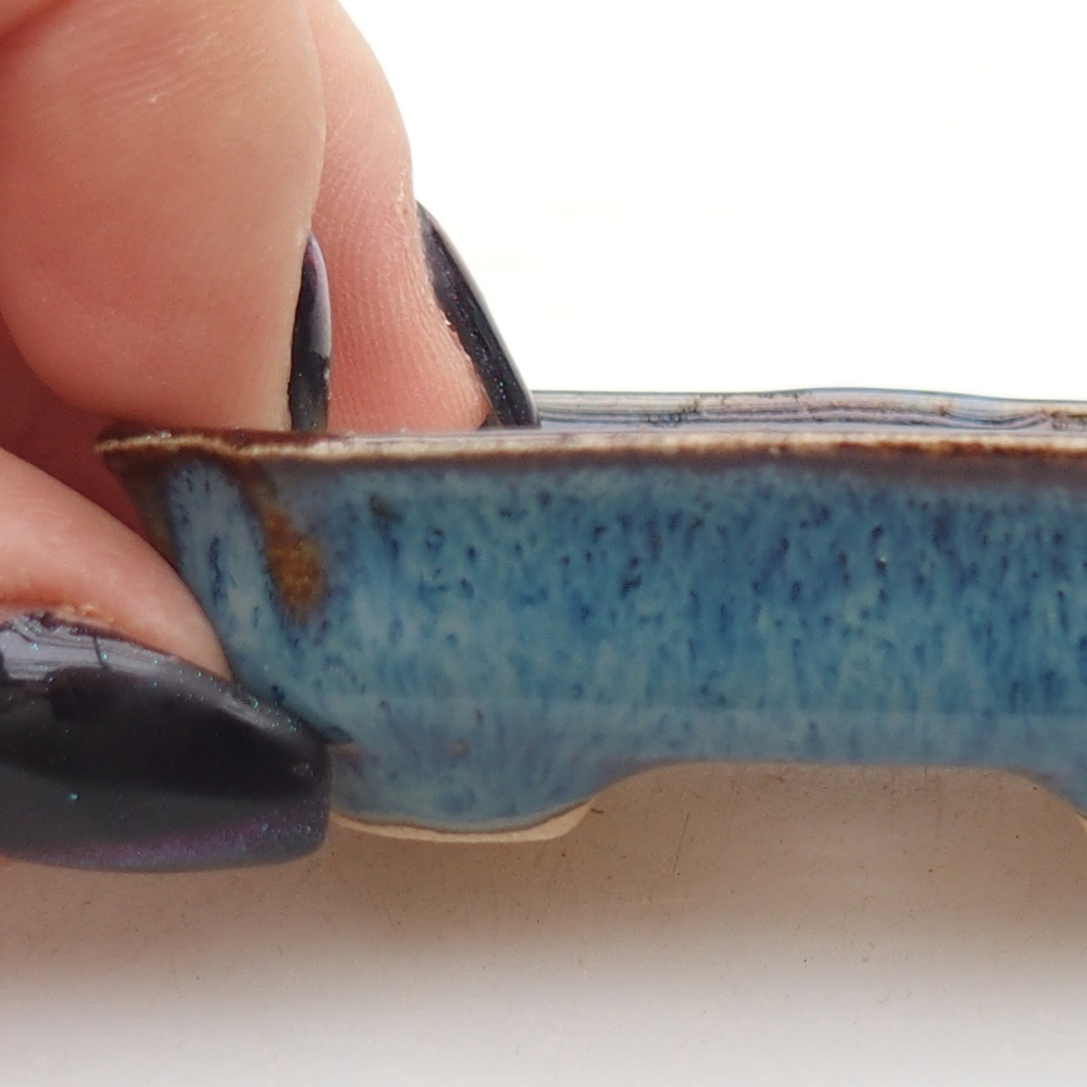 Cuenco mini bonsái 6 x 4 x 1,5 cm, color azul