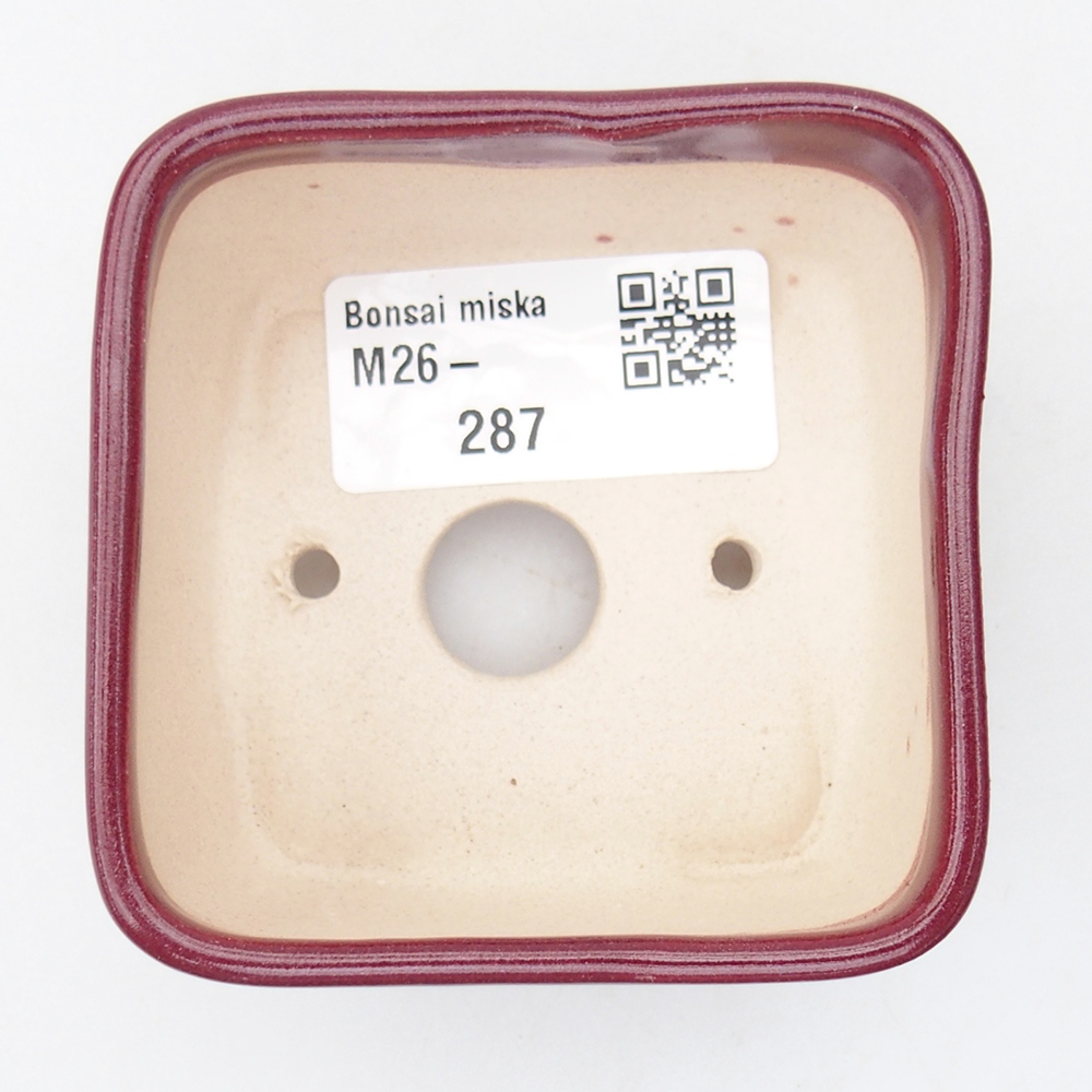 Mini cuenco bonsái 7 x 7 x 4 cm, burdeos