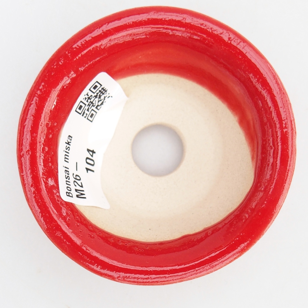 Mini cuenco bonsái 7,5 x 7,5 x 3 cm, color rojo