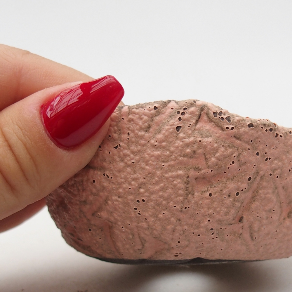 Concha de cerámica 9 x 8,5 x 4 cm , color rosa