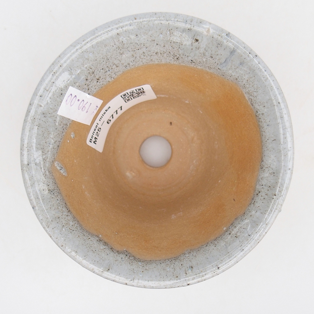 Cuenco bonsái de cerámica 10,5 x 10,5 x 7 cm, gris