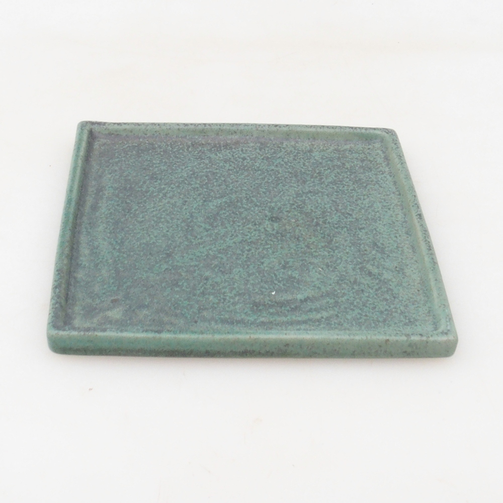 Cuenco bonsái cuadrado L - 14 x 14 x 1 cm - verde