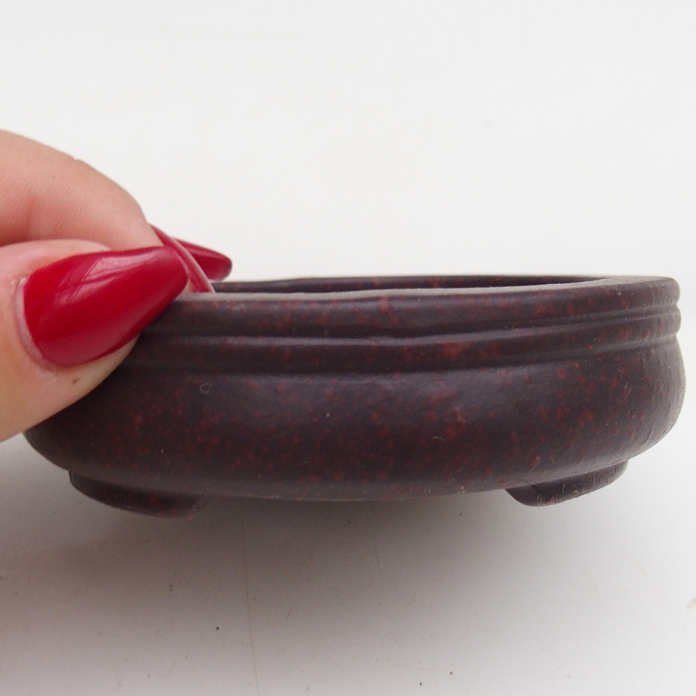 Cuenco bonsái de cerámica 9 x 9 x 2,5 cm, marrón