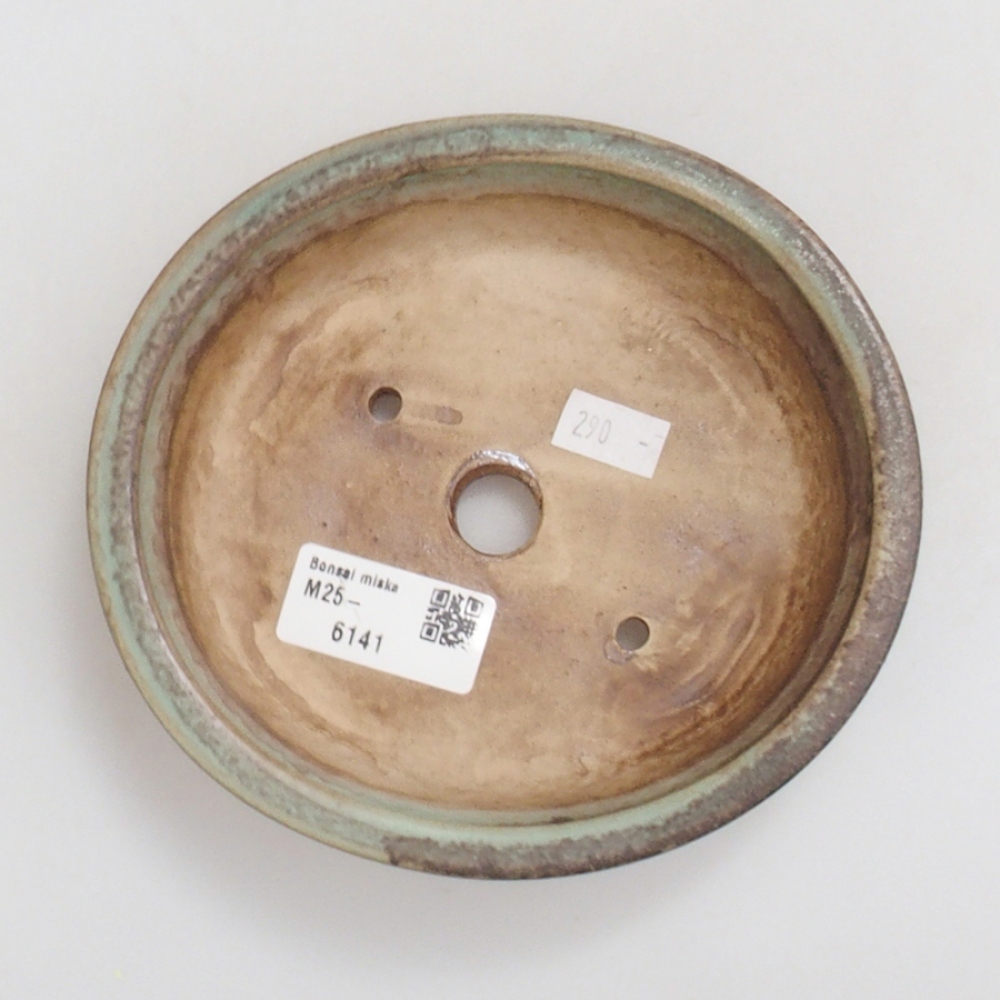 Cuenco bonsái de cerámica 10 x 8,5 x 4 cm, marrón