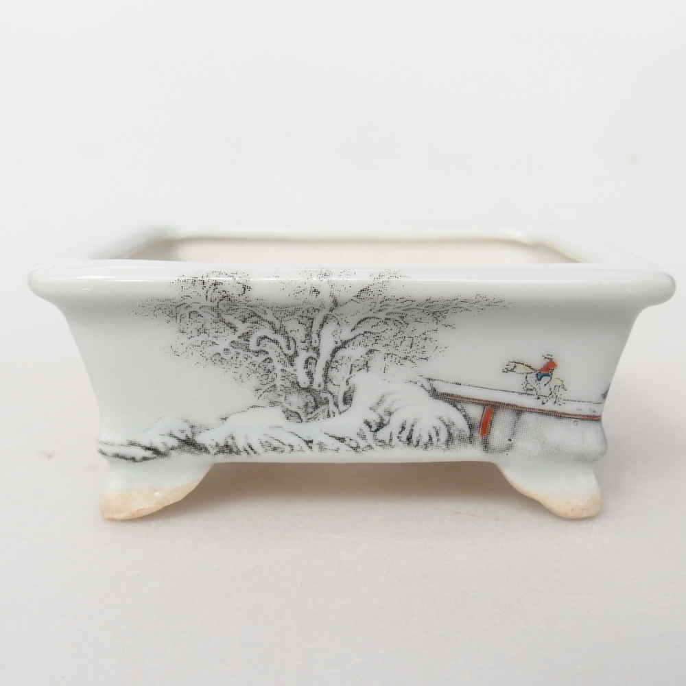 Mini cuenco bonsái 8 x 6 x 3 cm, blanco