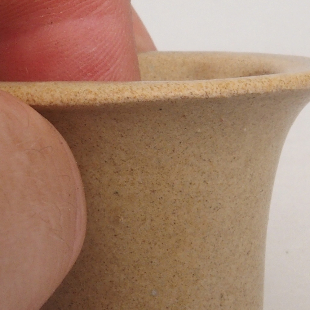 Cuenco mini bonsái 4 x 4 x 4 cm, marrón