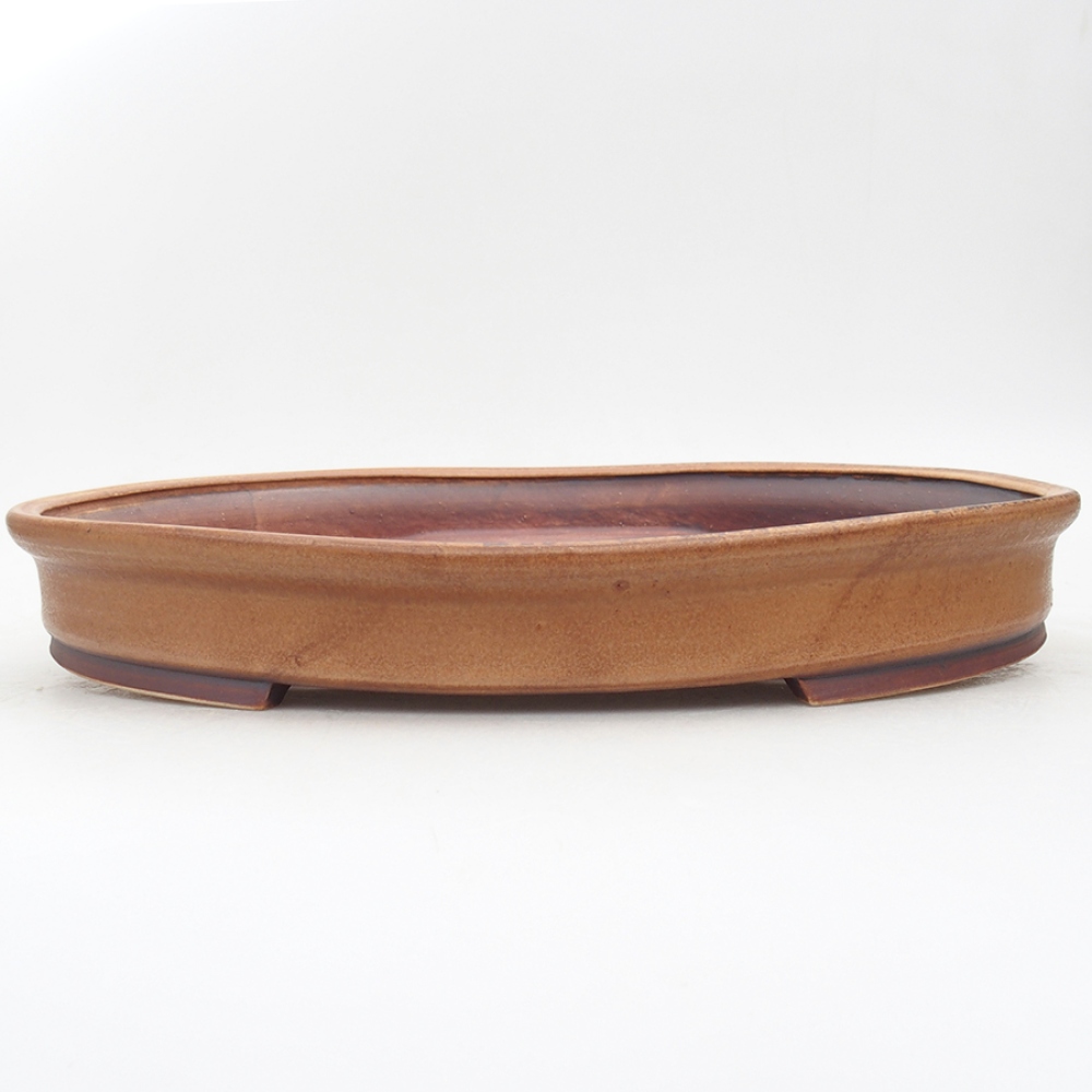 Cuenco bonsái de cerámica 31 x 27 x 4 cm, marrón