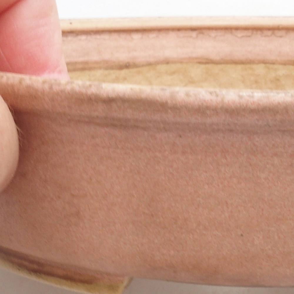 Cuenco bonsái de cerámica 10 x 8,5 x 4 cm, marrón