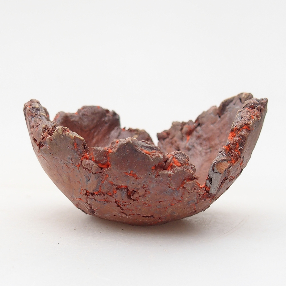 Concha de cerámica 7 x 7 x 4 cm , color naranja