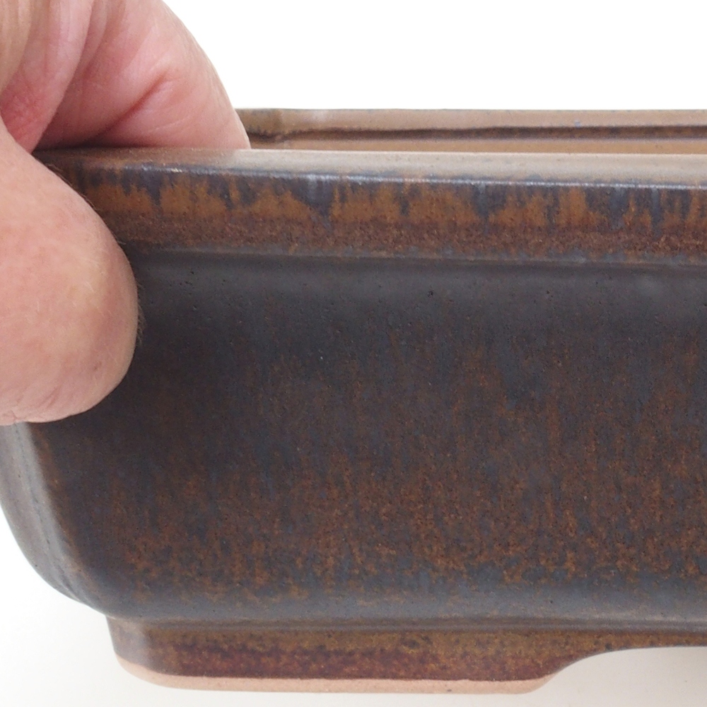 Cuenco bonsái H07 - 30 x 20,5 x 8 cm - marrón