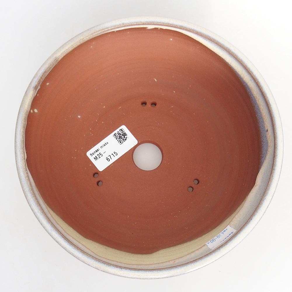 Cuenco bonsái de cerámica 19,5 x 19,5 x 6,5 cm, color azul