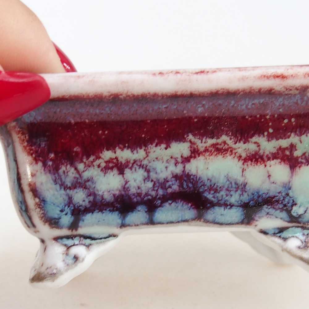 Mini cuenco bonsái 7 x 5,5 x 3 cm, burdeos