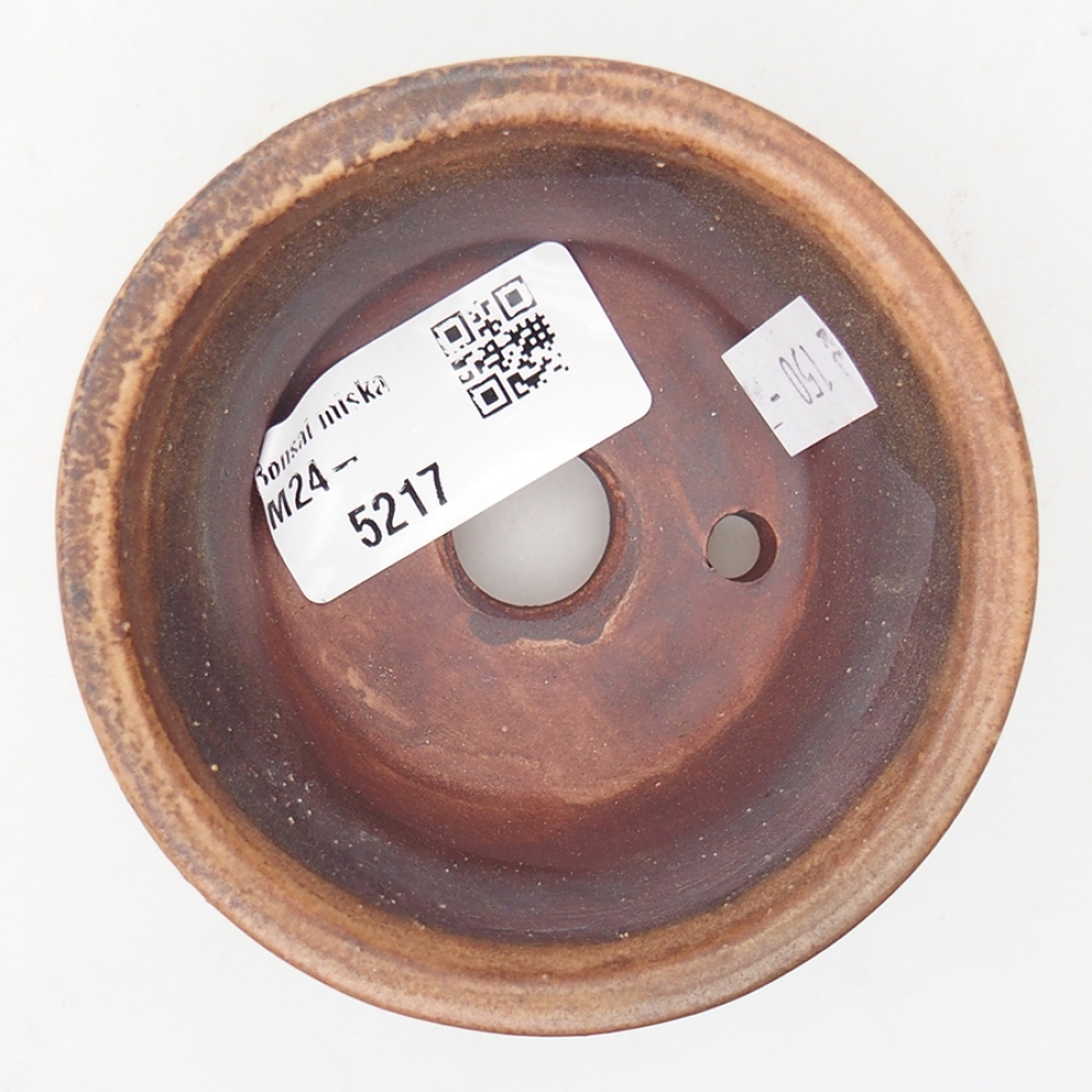 Cuenco bonsái de cerámica 9 x 9 x 3,5 cm, marrón