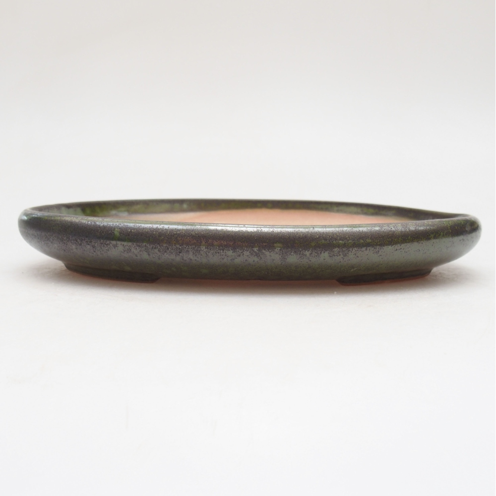 Cuenco bonsái de cerámica 22 x 16,5 x 3 cm, verde