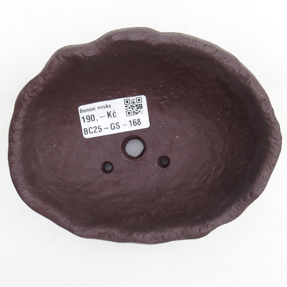 Concha de cerámica 15 x 11 x 6,5 cm , color marrón