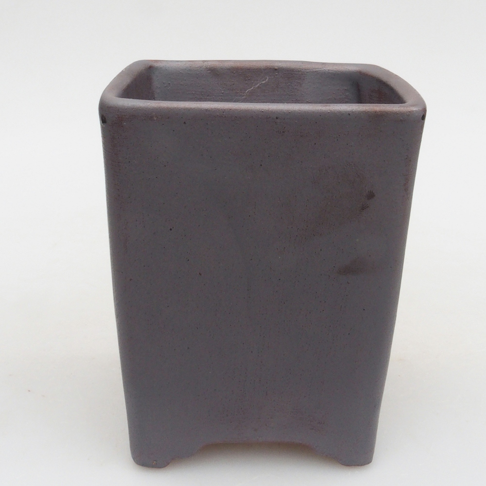 Cuenco bonsái de cerámica 8,5 x 8,5 x 10,5 cm, color metálico