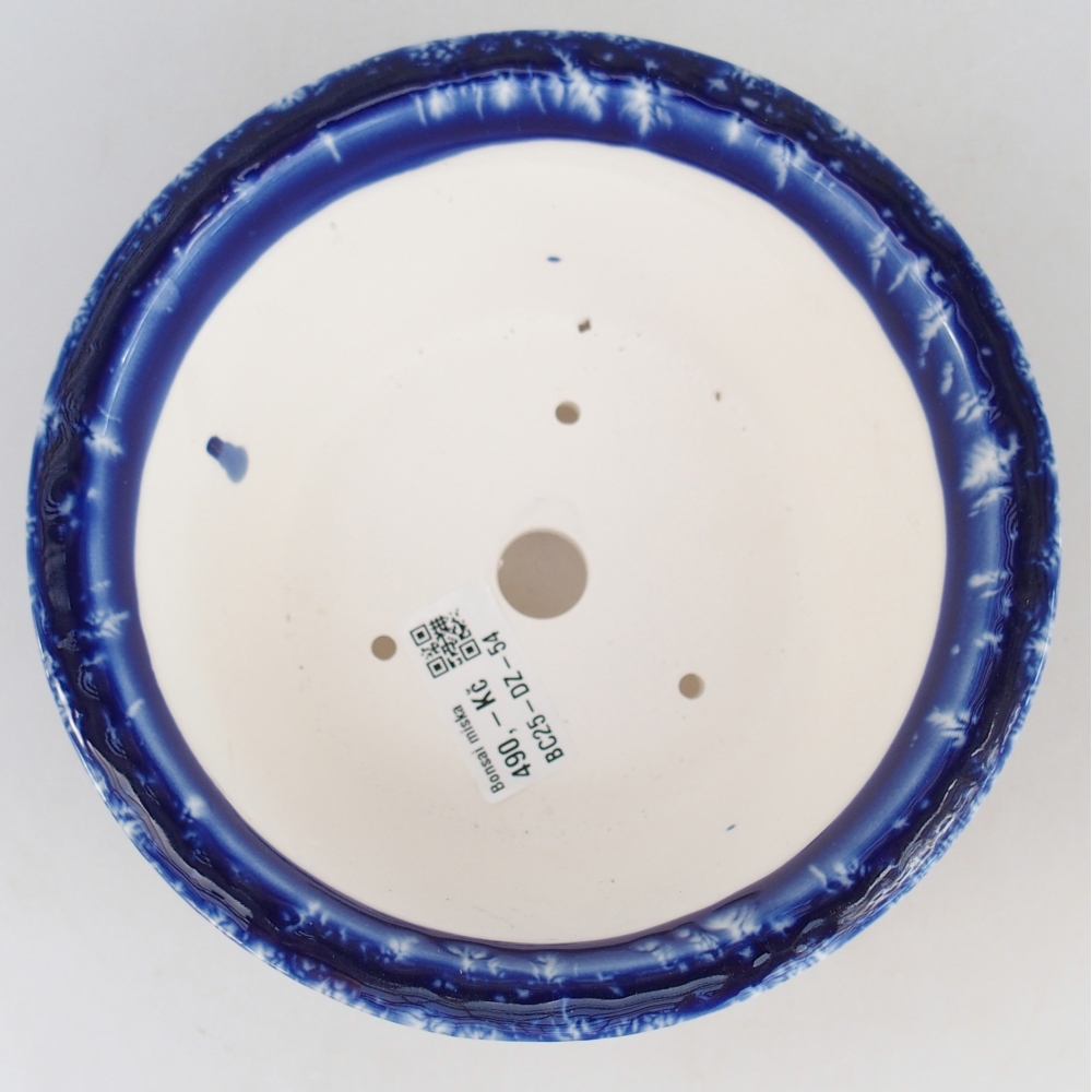 Cuenco bonsái de cerámica 16 x 16 x 8,5 cm, color azul