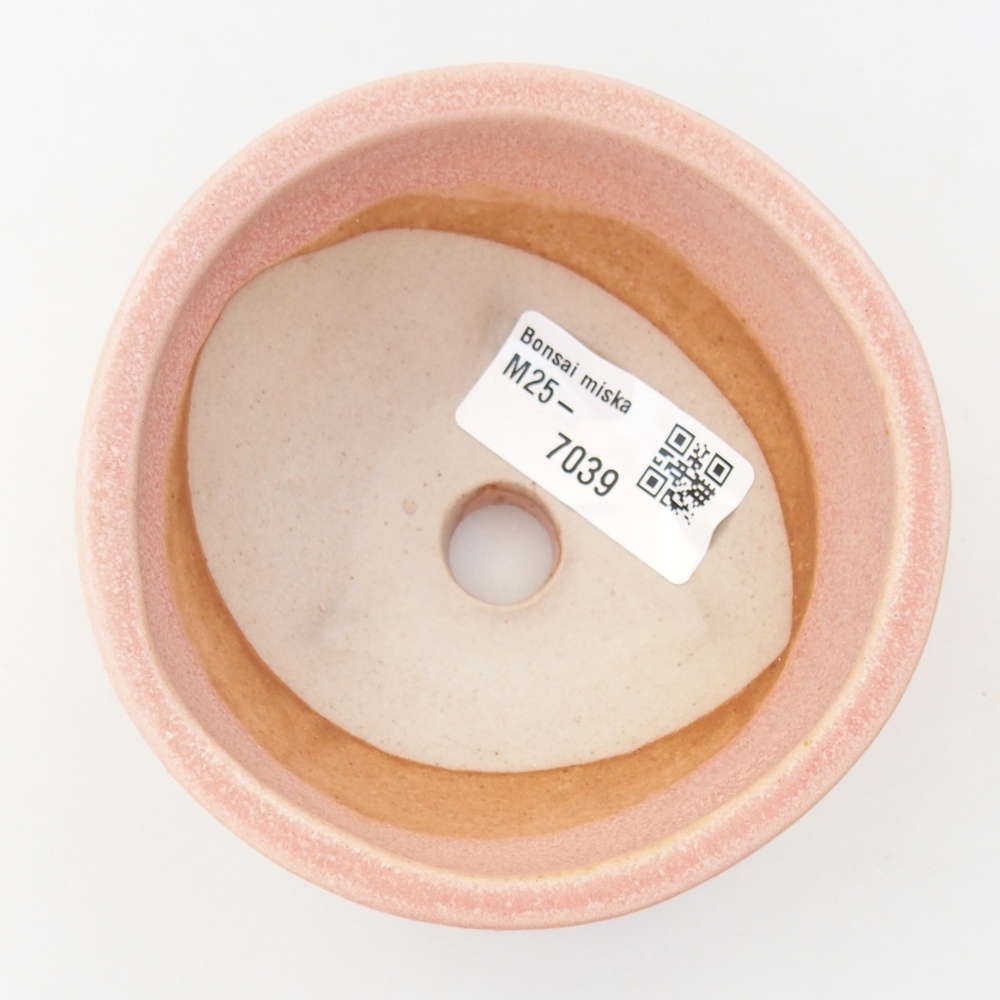 Cuenco bonsái de cerámica 9,5 x 9,5 x 5 cm, rosa