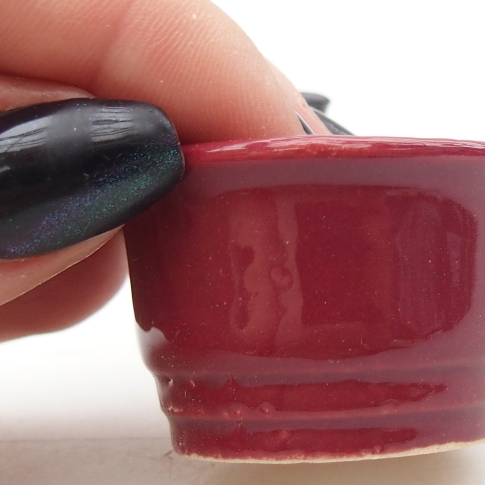 Cuenco mini bonsái 4 x 4 x 2 cm, burdeos