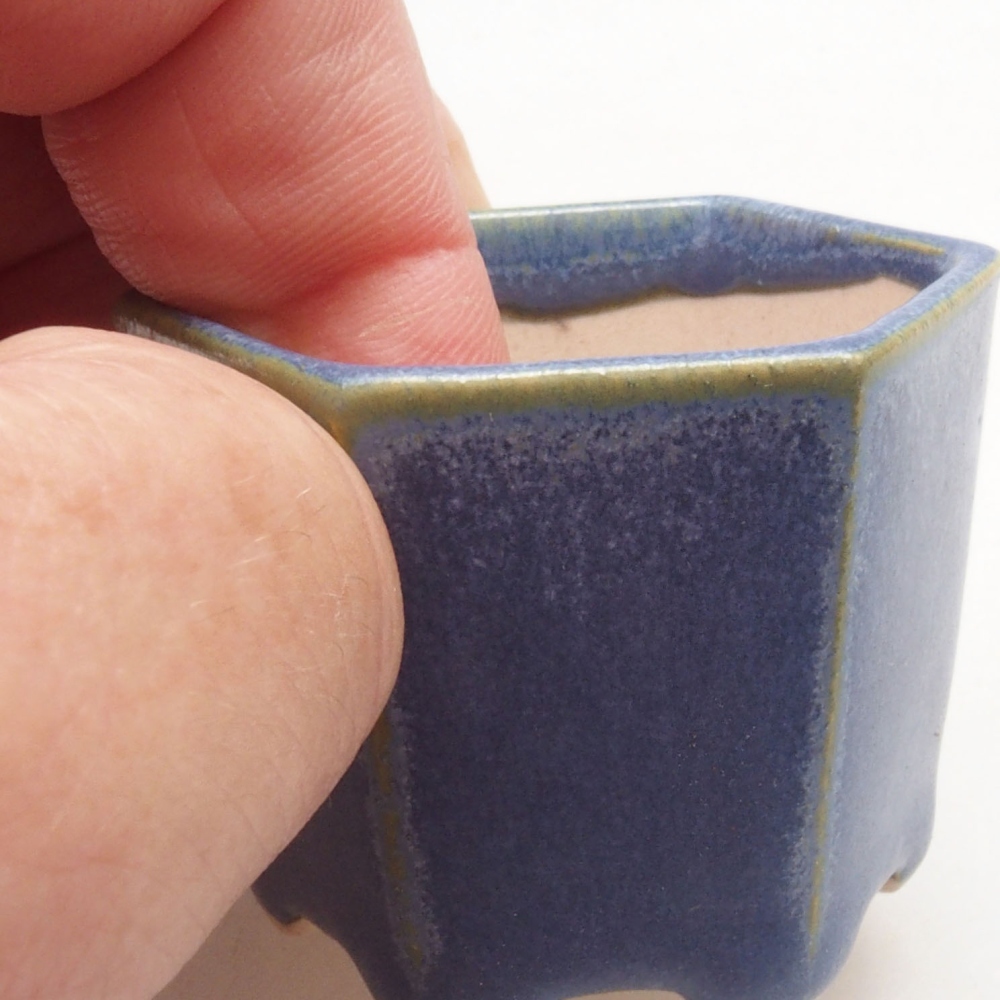 Cuenco mini bonsái 4,5 x 4 x 3,5 cm, color azul
