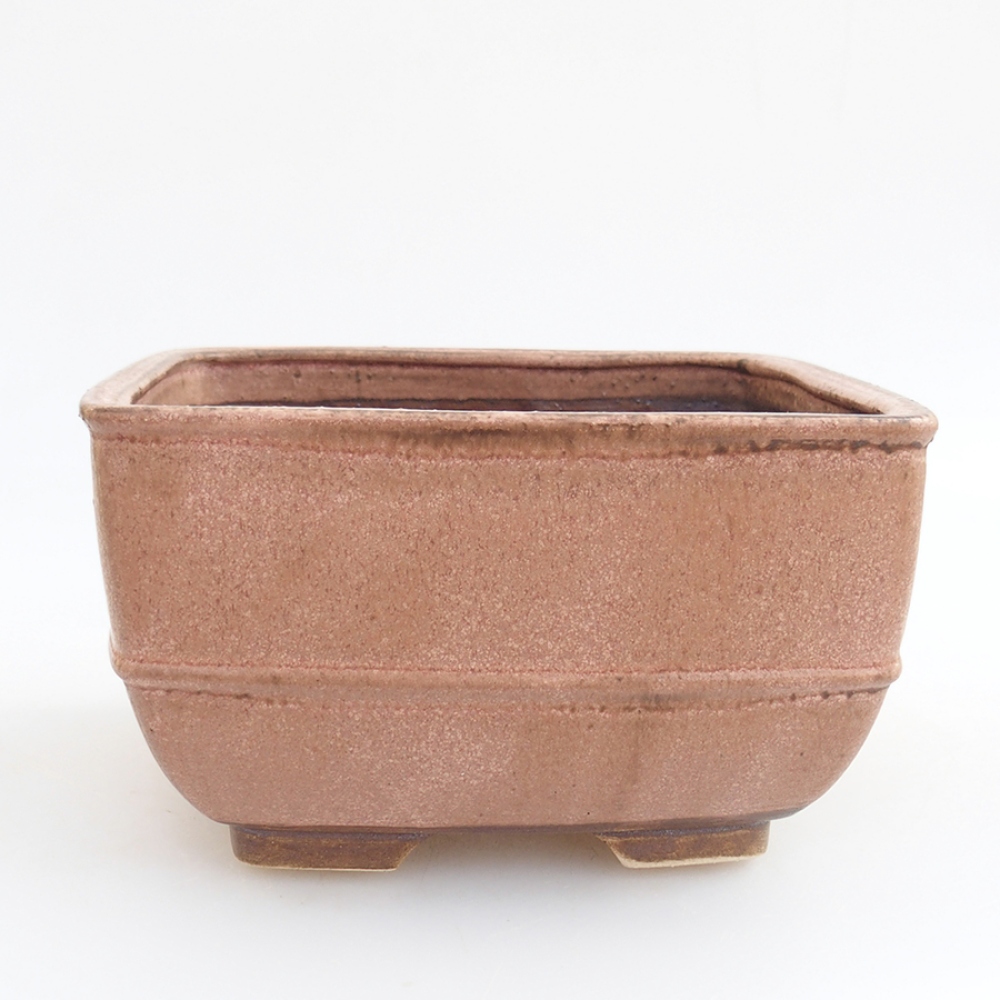 Cuenco bonsái de cerámica 10,5 x 10,5 x 7 cm, rosa