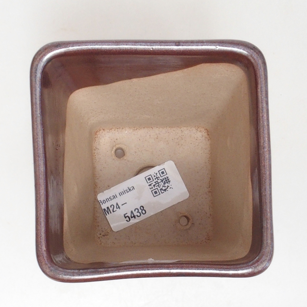 Cuenco bonsái de cerámica 8,5 x 8,5 x 11 cm, marrón