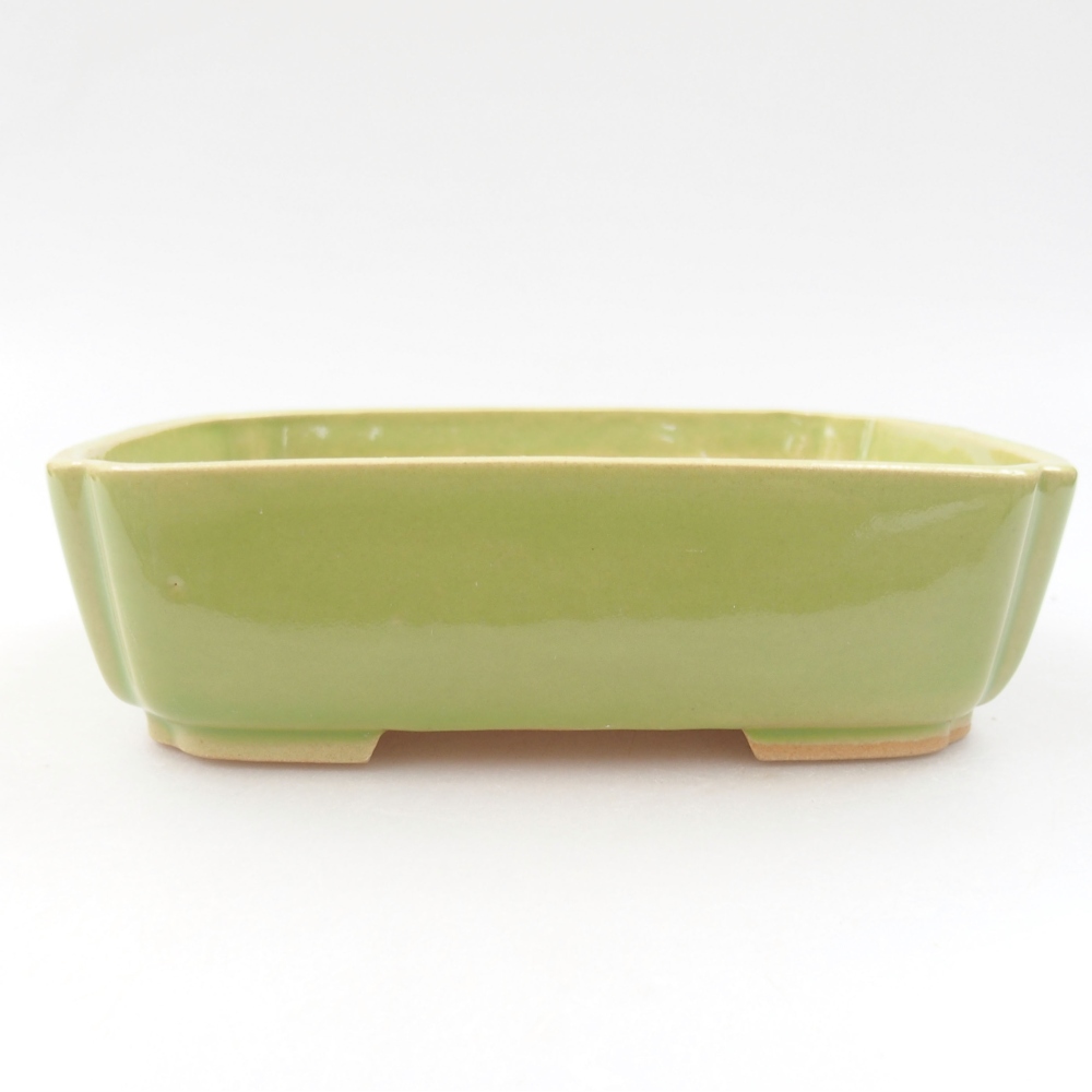 Cuenco bonsái de cerámica 22 x 17 x 5 cm, verde