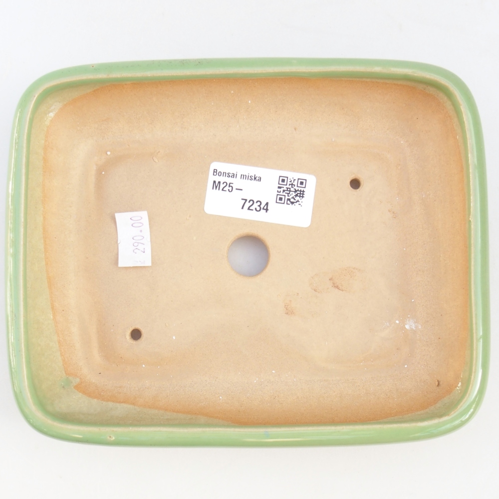 Cuenco bonsái de cerámica 16,5 x 13,5 x 3,5 cm, verde