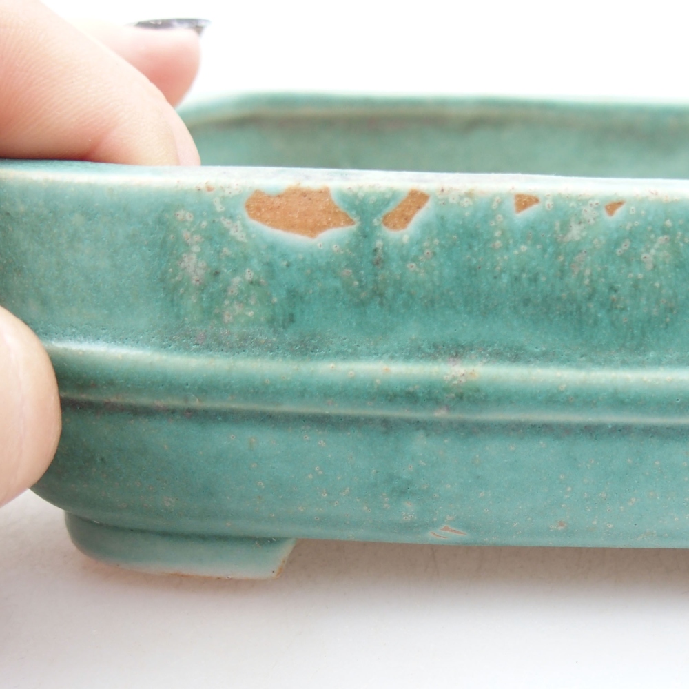 Cuenco bonsái de cerámica 22 x 17 x 5 cm, verde