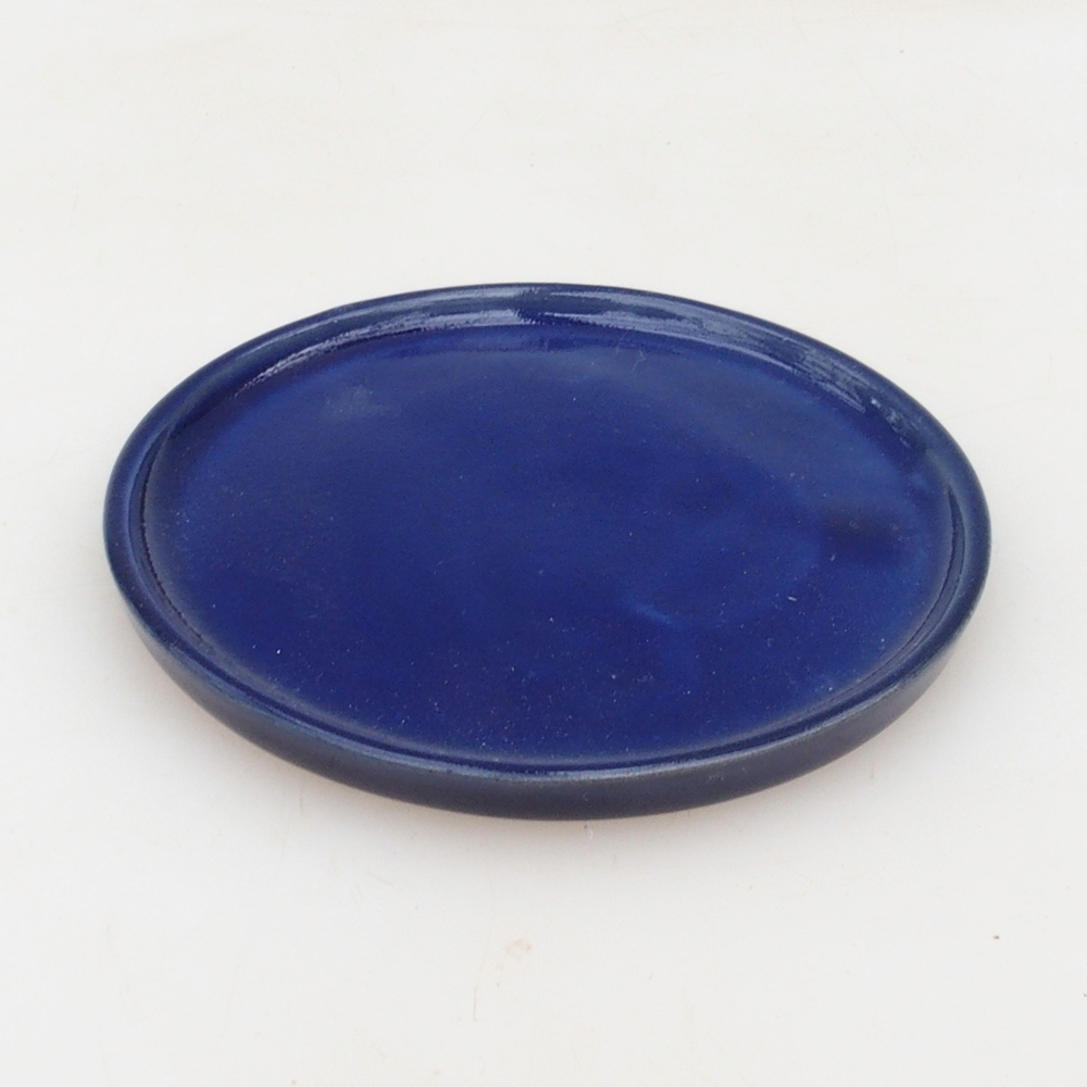 Consola redonda para bonsái D6-M - 11 x 11 x 1 cm - azul