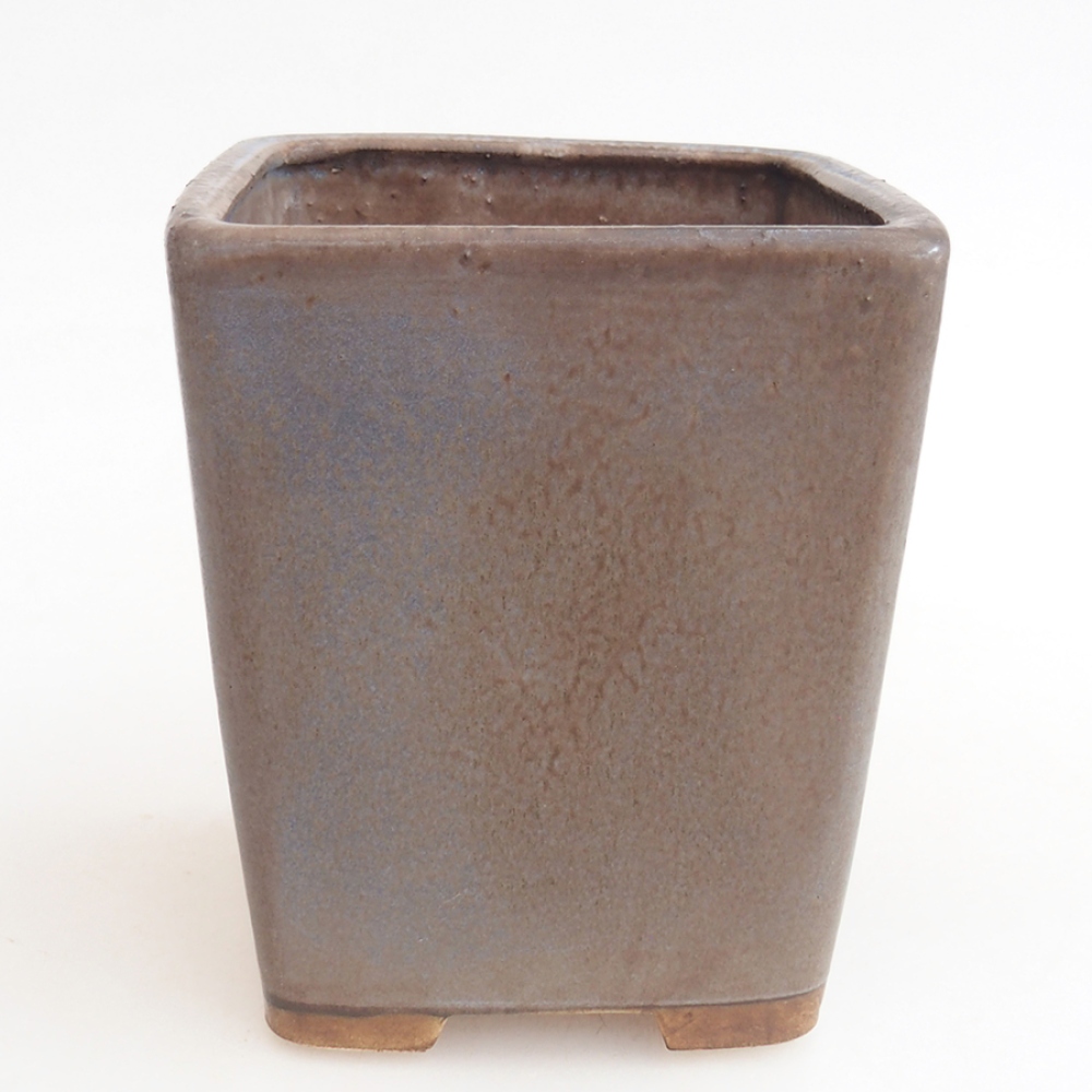 Cuenco bonsái de cerámica 10 x 10 x 12 cm, marrón
