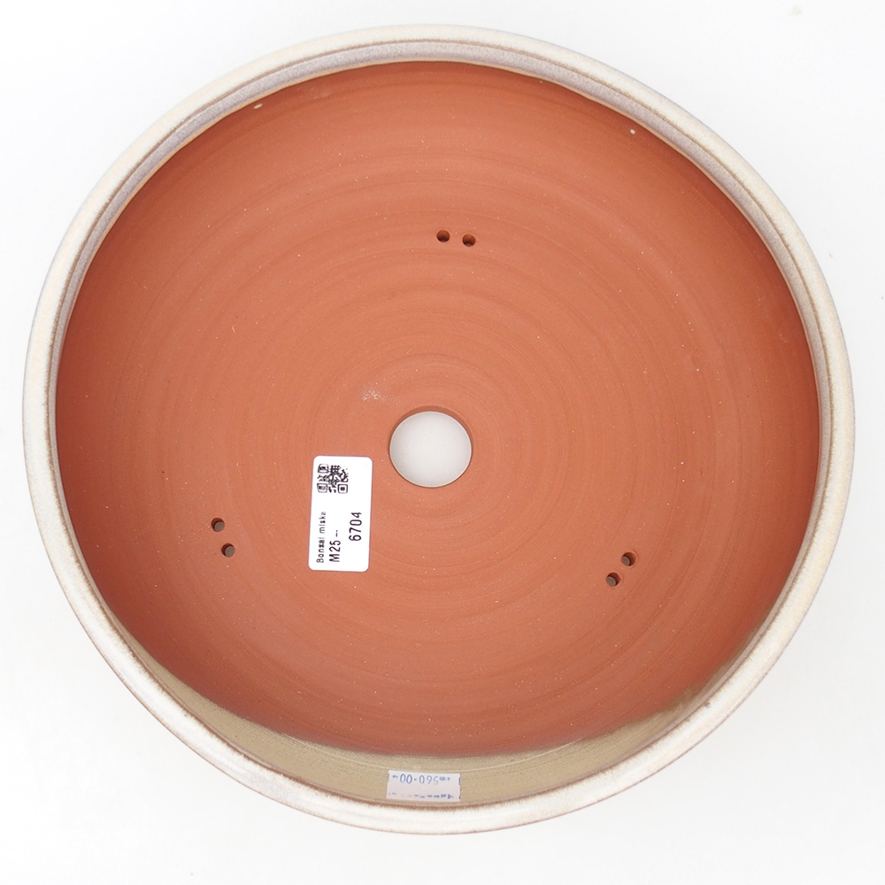 Cuenco bonsái de cerámica 25,5 x 25,5 x 7 cm, gris