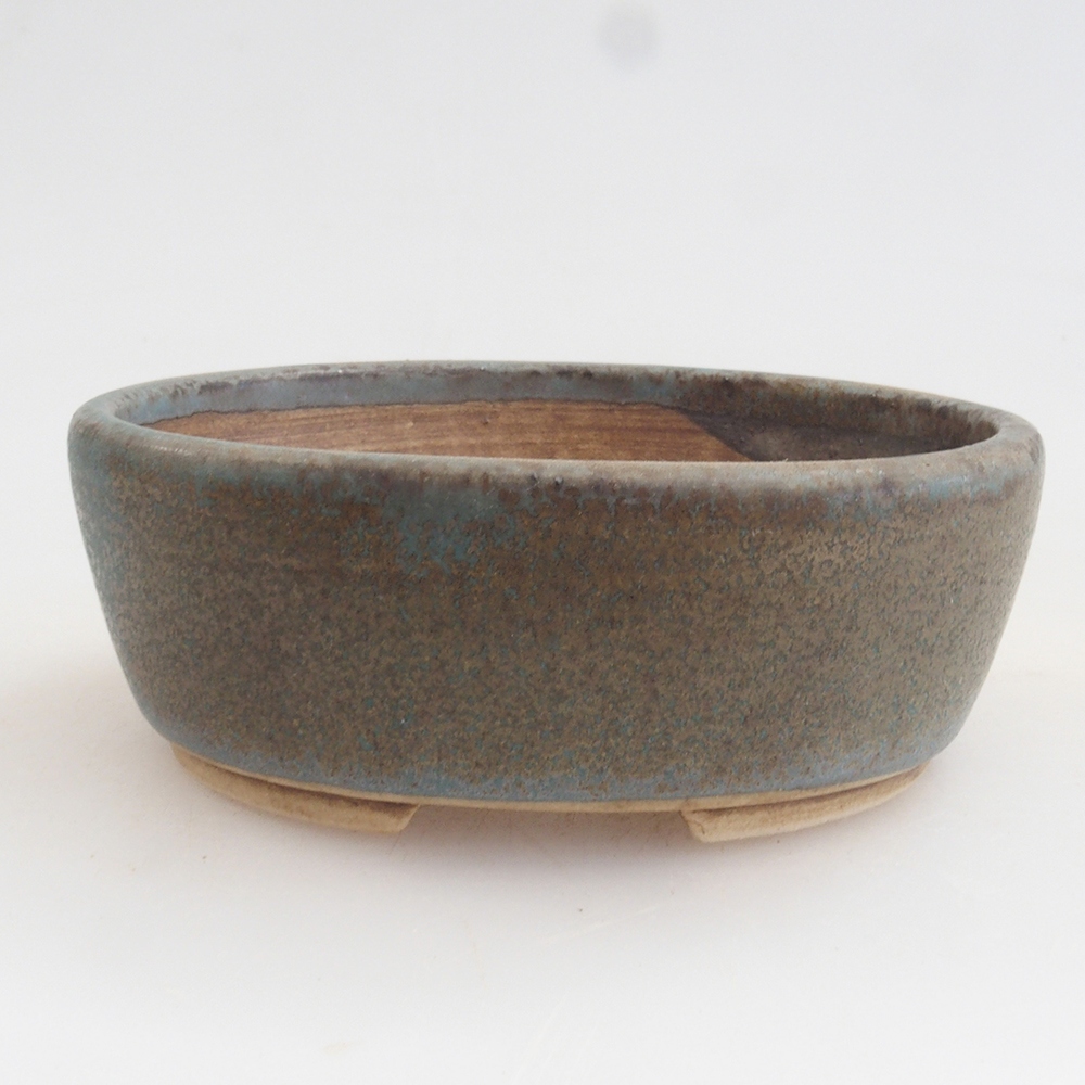 Cuenco bonsái de cerámica 10 x 8,5 x 4 cm, marrón