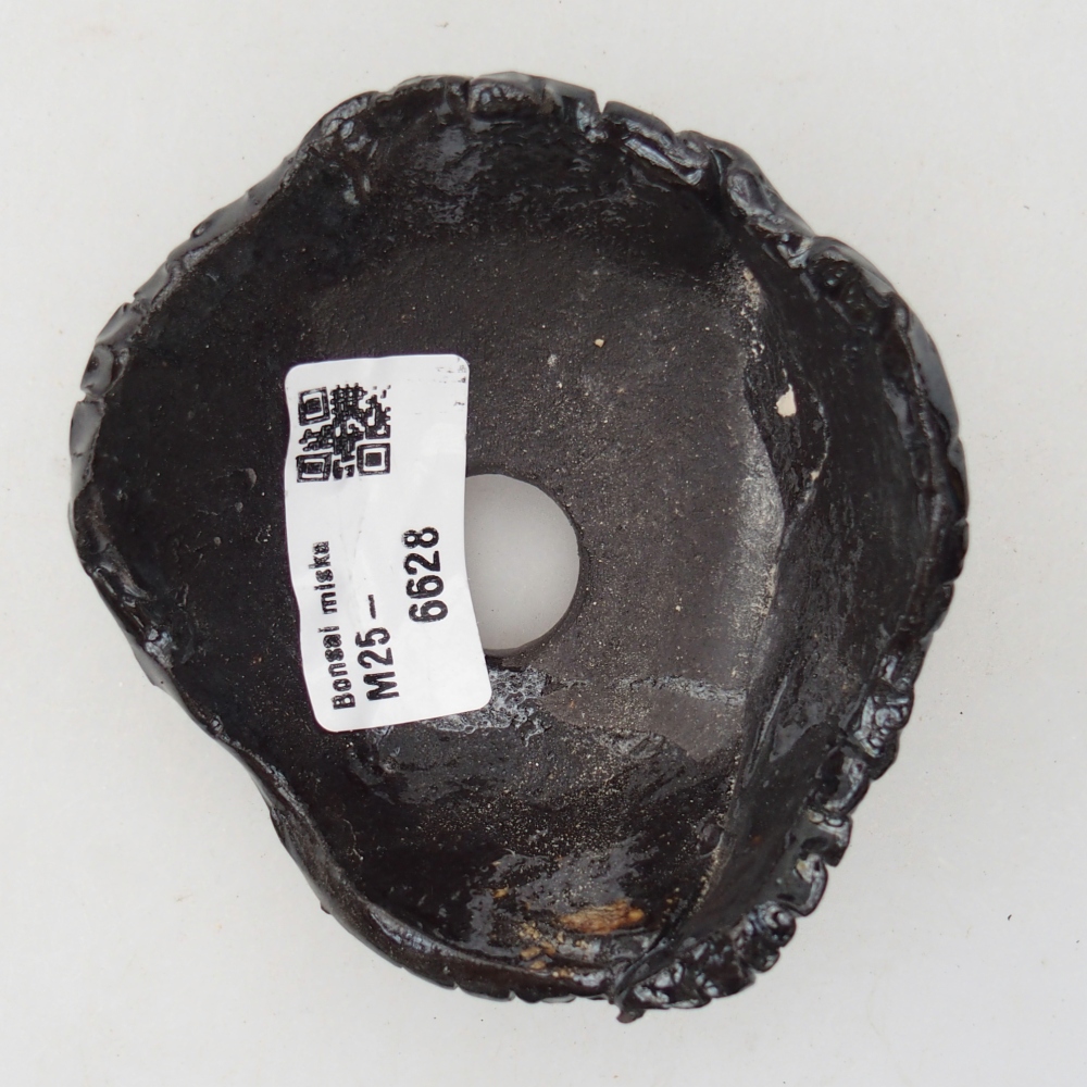 Concha de cerámica 8,5 x 8 x 5,5 cm , color negro