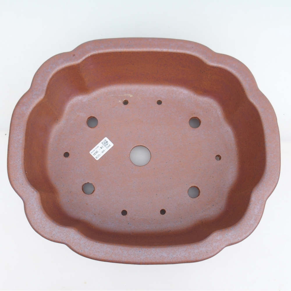 Cuenco bonsai de cerámica 41,5 x 35,5 x 12 cm , color metal - SOLO RECOGIDA PERSONAL o transporte en palet