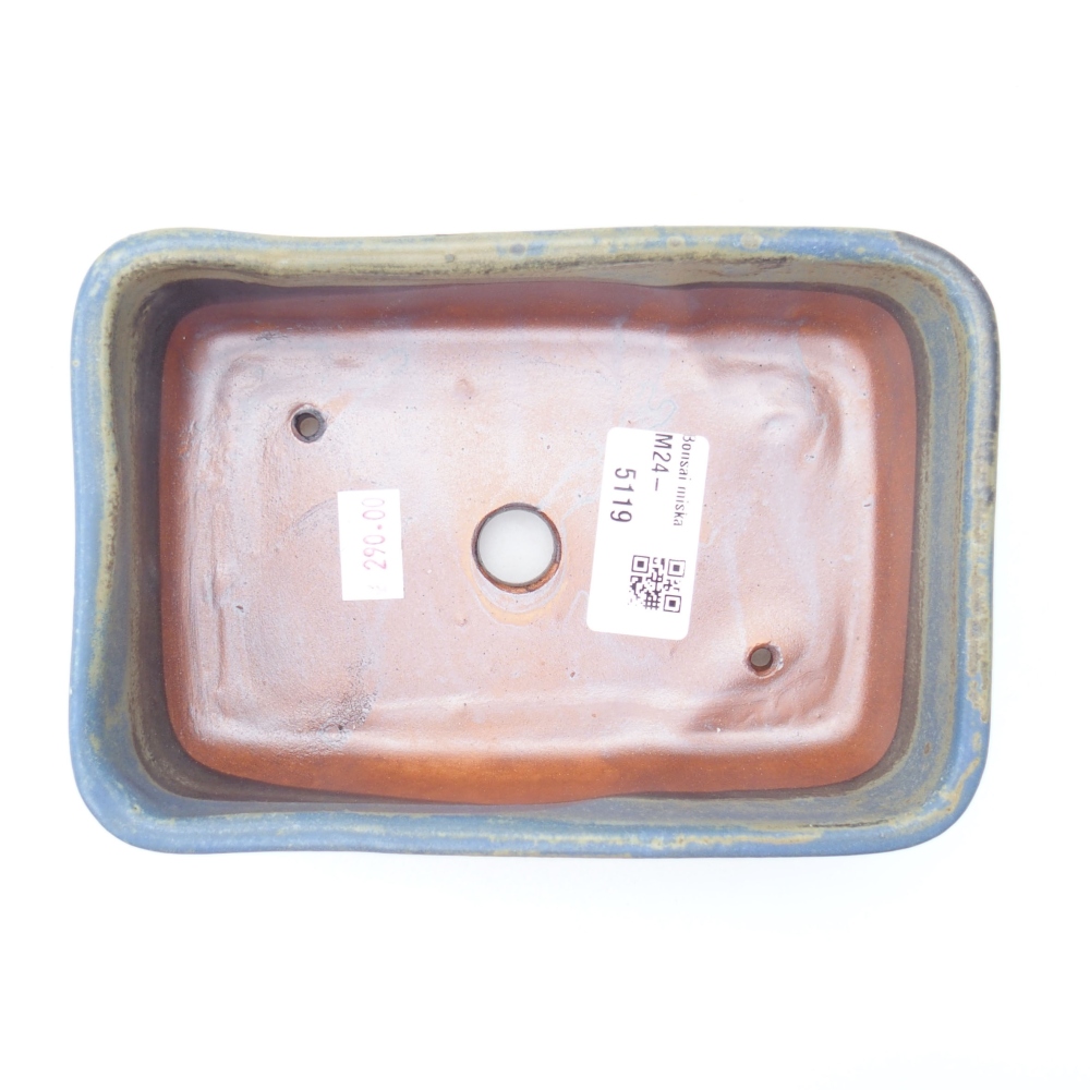 Cuenco bonsái de cerámica 16 x 11 x 5,5 cm, verde