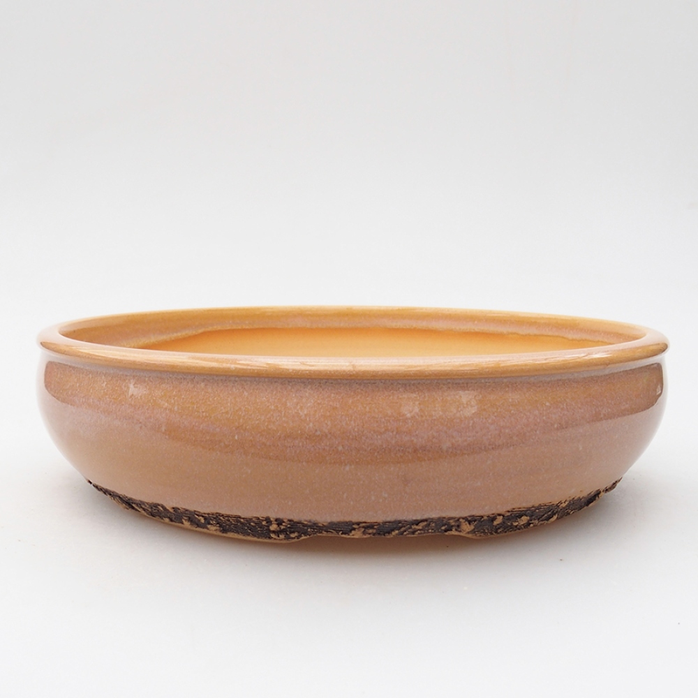 Cuenco bonsái de cerámica 22,5 x 22,5 x 6 cm, rosa