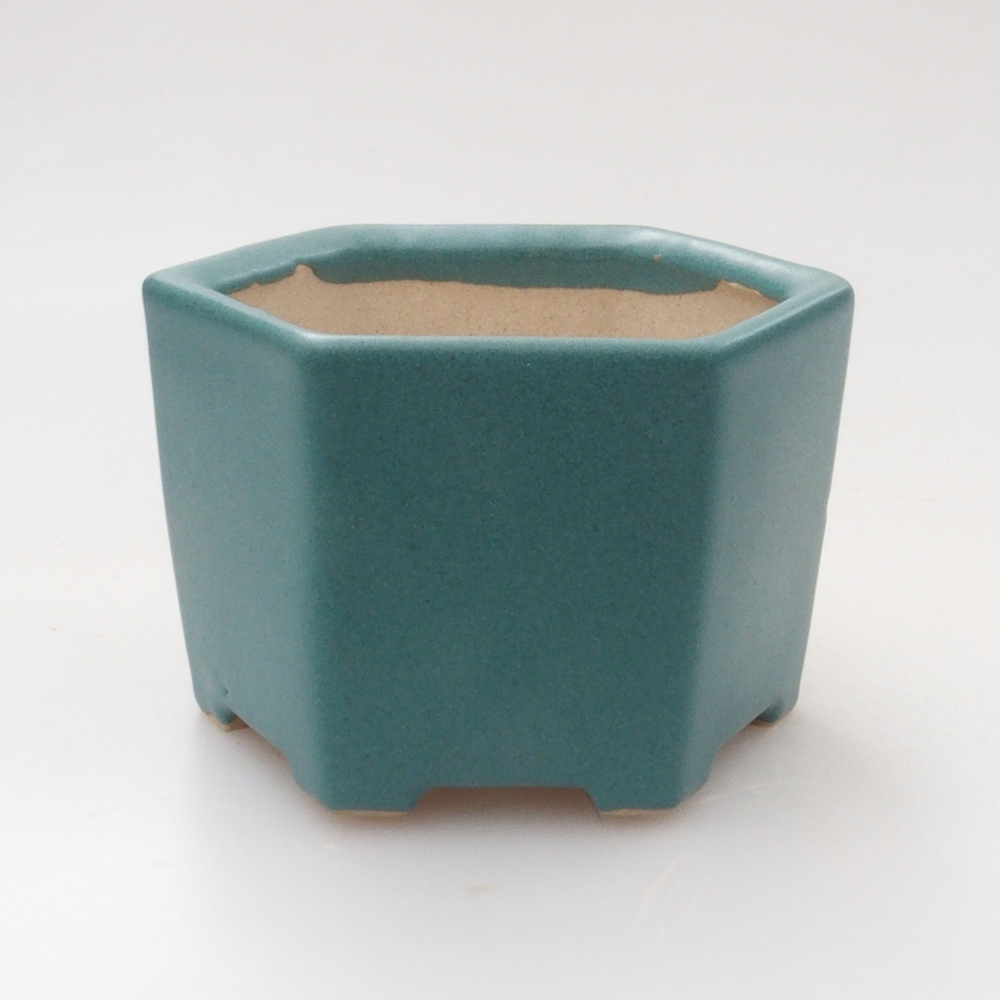 Cuenco bonsái de cerámica 6,5 x 5,5 x 4 cm, color azul