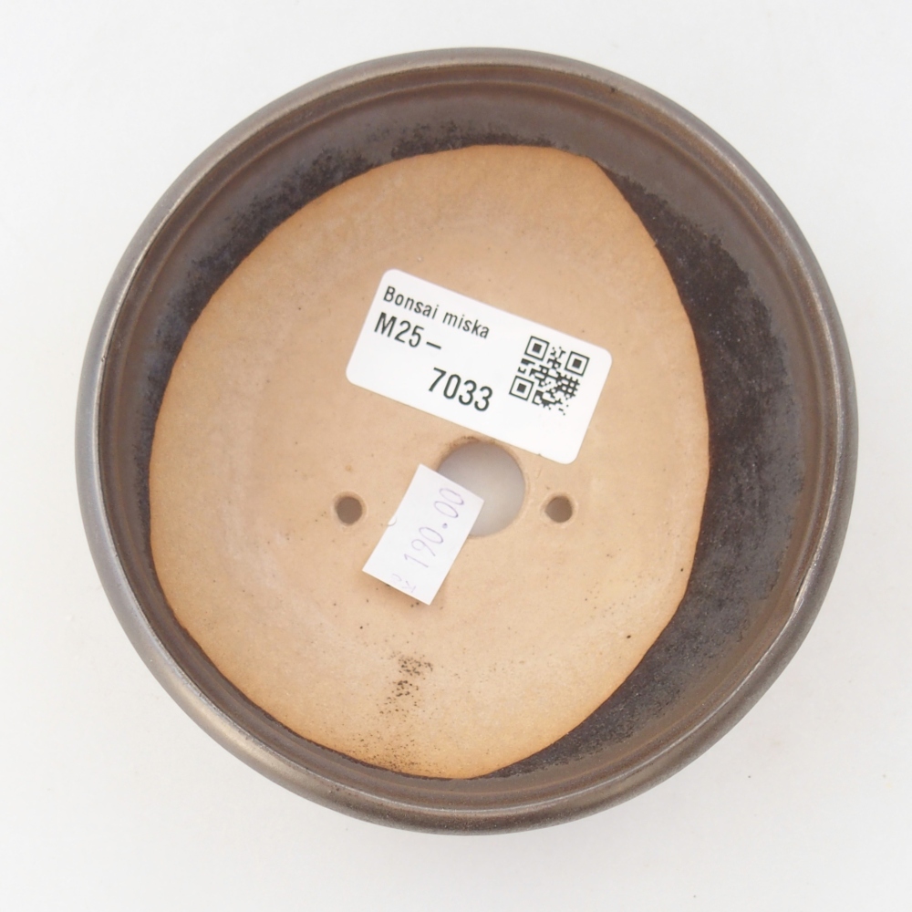 Cuenco bonsái de cerámica 10 x 10 x 5 cm, color metálico