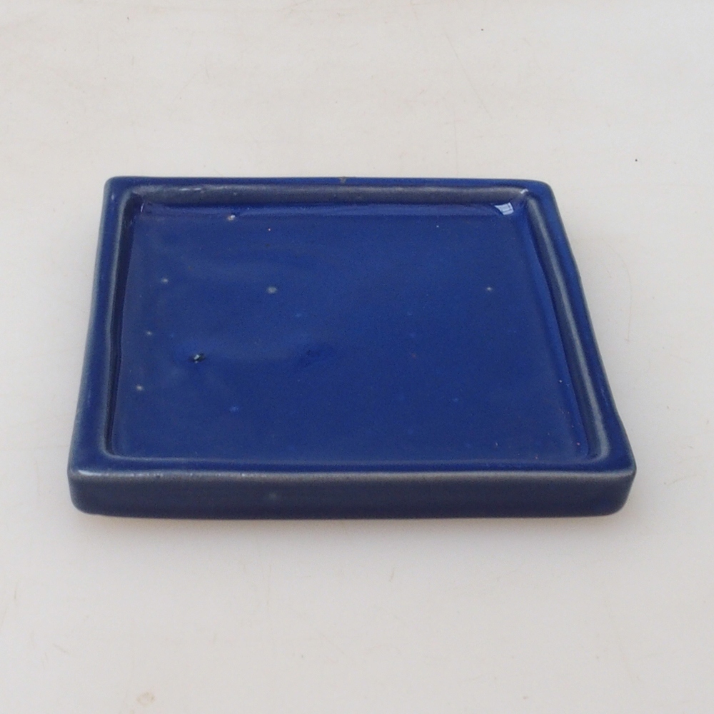 Bandeja bonsai cuadrada M - 10 x 10 x 1,5 cm - azul