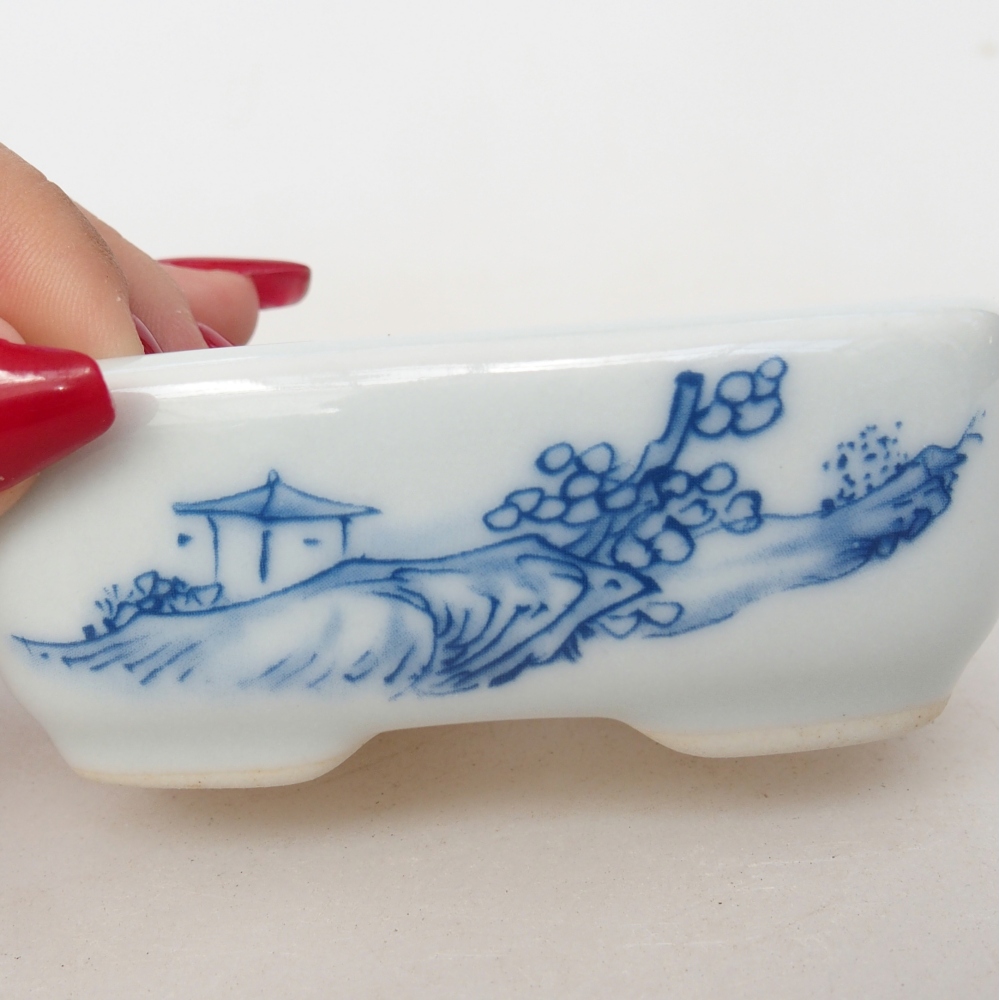 Mini cuenco bonsái 8 x 6 x 3 cm, blanco