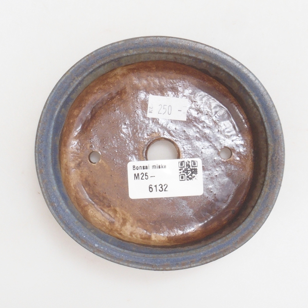 Cuenco bonsái de cerámica 10 x 8,5 x 4 cm, marrón